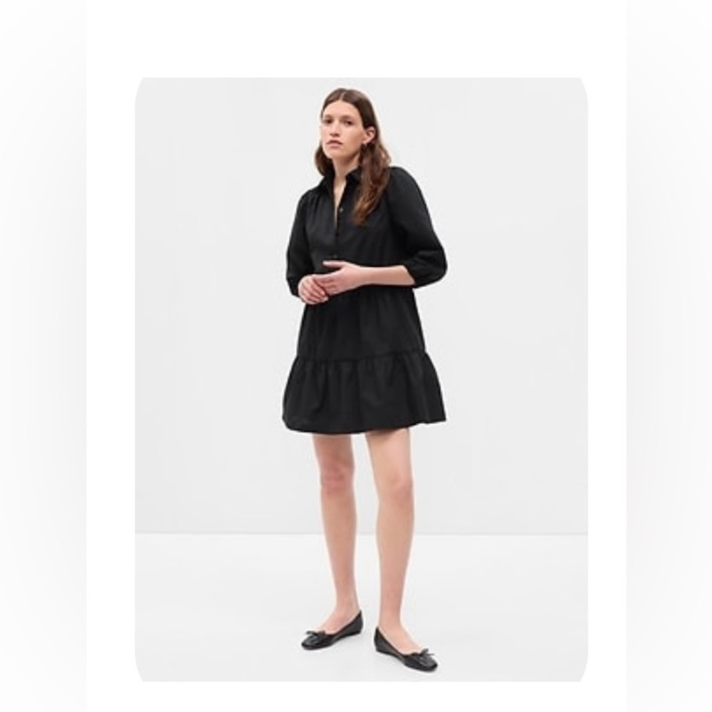 Gap Tiered Mini Shirt Dress XXL Tall